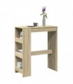 vidaXL Bar Table with Racks Sonoma Oak 90x40x103.5 cm Engineered Wood