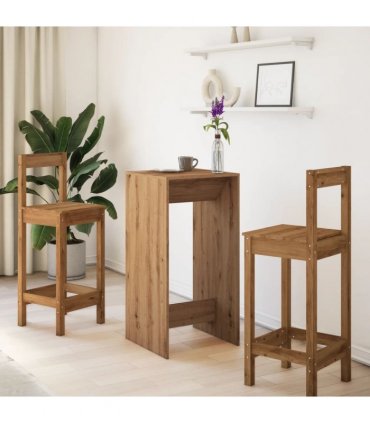 vidaXL Bar Table Artisan Oak 51x50x103.5 cm Engineered Wood — V0672054880