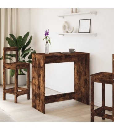 vidaXL Bar Table Smoked Oak 102x50x103.5 cm Engineered Wood — V0672054881