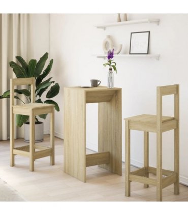 vidaXL Bar Table Sonoma Oak 51x50x103.5 cm Engineered Wood — V0672054885