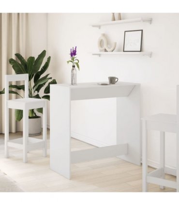 vidaXL Bar Table White 102x50x103.5 cm Engineered Wood — V0672054893