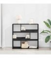 vidaXL Book Shelf Black Oak 100 x 33 x 94.5 cm Engineered Wood — V0672054896