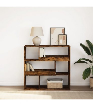 vidaXL Book Cabinet/Room Divider Smoked Oak 100x33x94.5 cm