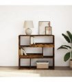 vidaXL Book Cabinet/Room Divider Smoked Oak 100x33x94.5 cm