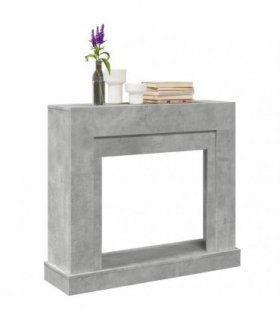 vidaXL Fireplace Surround Concrete Grey 100x30x87.5 cm Engineered Wood