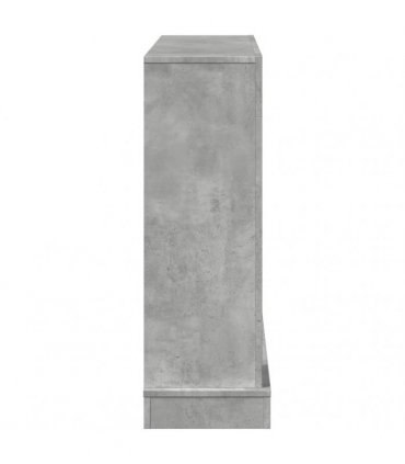 vidaXL Fireplace Surround Concrete Grey 100x30x87.5 cm Engineered Wood