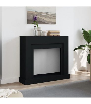 vidaXL Fireplace Surround Black 100x30x87.5 cm Engineered Wood