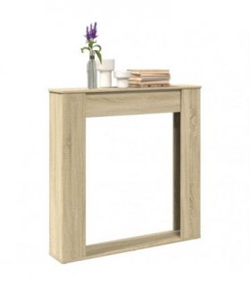 vidaXL Fireplace Surround Sonoma Oak 100x20x100 cm Engineered Wood