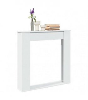 vidaXL Fireplace Surround White 100x20x100 cm Engineered Wood