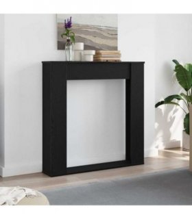 vidaXL Fireplace Surround Black Oak 100x20x100 cm Engineered Wood