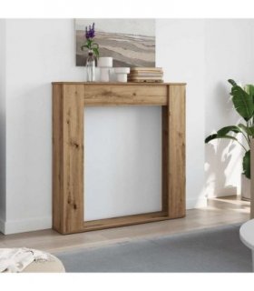 vidaXL Fireplace Surround Artisan Oak 100x20x100 cm Engineered Wood