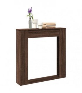 vidaXL Fireplace Surround Brown Oak 100x20x100 cm Engineered Wood