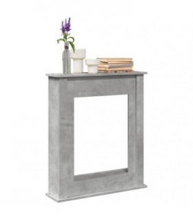 vidaXL Fireplace Surround Concrete Grey 75x20x87.5 cm Engineered Wood