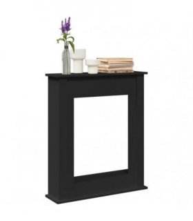 vidaXL Fireplace Surround Black 75x20x87.5 cm Engineered Wood