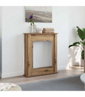vidaXL Fireplace Surround Artisan Oak 75x20x87.5 cm Engineered Wood