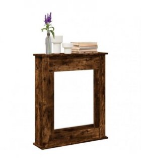 vidaXL Fireplace Surround Smoked Oak 75x20x87.5 cm Engineered Wood