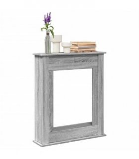 vidaXL Fireplace Surround Grey Sonoma 75x20x87.5 cm Engineered Wood