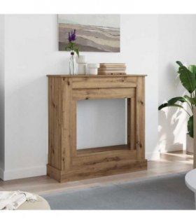 vidaXL Fireplace Surround Artisan Oak 90x30x90 cm Engineered Wood