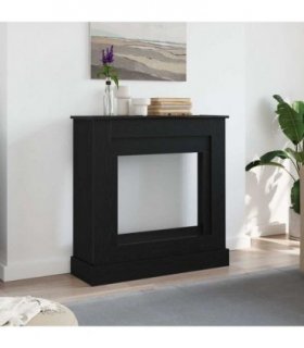 vidaXL Fireplace Surround Black Oak 90x30x90 cm Engineered Wood