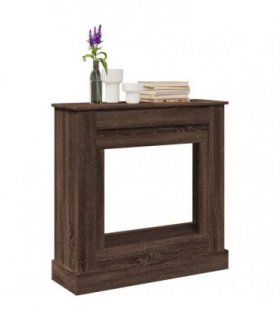 vidaXL Fireplace Surround Brown Oak 90x30x90 cm Engineered Wood