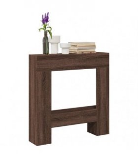 vidaXL Fireplace Surround Brown Oak 81x18x82 cm Engineered Wood