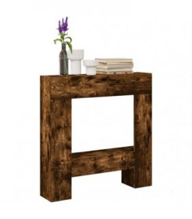 vidaXL Fireplace Surround Smoked Oak 81x18x82 cm Engineered Wood