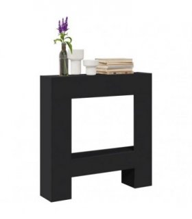 vidaXL Fireplace Surround Black 81x18x82 cm Engineered Wood