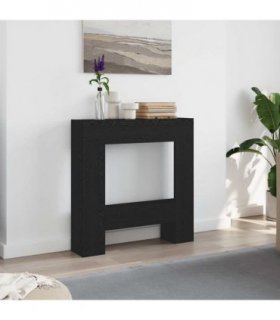 vidaXL Fireplace Surround Black Oak 81x18x82 cm Engineered Wood
