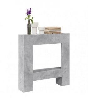 vidaXL Fireplace Surround Concrete Grey 81x18x82 cm Engineered Wood