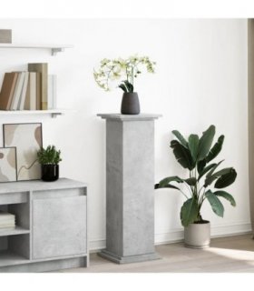 vidaXL Display Stand with Storage Concrete Grey 31x30x90 cm Engineered Wood — Size: 31 x 30 x 90 cm
