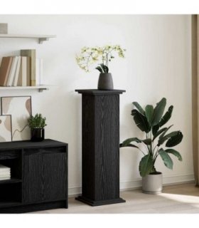 vidaXL Display Stand Black Oak 31 x 30 x 90 cm Engineered wood