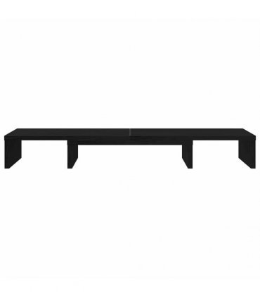 vidaXL Monitor Stand Riser Adjustable Black Oak 80x24x10.5 cm — Size: 80 x 24 x 10.5 cm