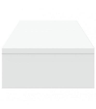 vidaXL Monitor Stand Riser Adjustable White 80x24x10.5 cm Engineered Wood — Size: 80 x 24 x 10.5 cm