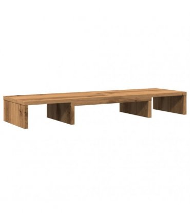 vidaXL Monitor Stand Riser Adjustable Artisan Oak 80x24x10.5 cm Engineered Wood — Size: 80 x 24 x 10.5 cm