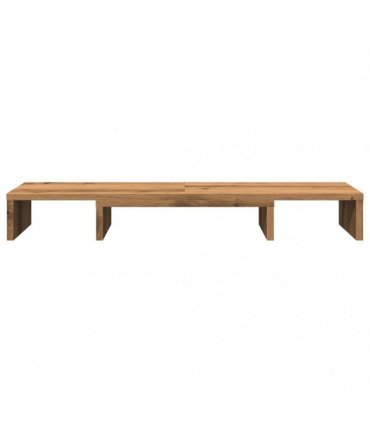 vidaXL Monitor Stand Riser Adjustable Artisan Oak 80x24x10.5 cm Engineered Wood — Size: 80 x 24 x 10.5 cm