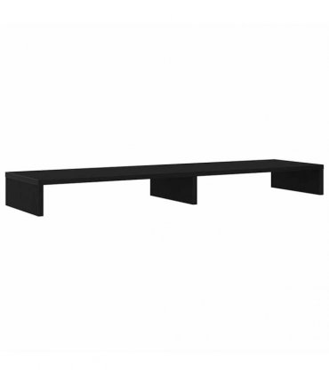 vidaXL Monitor Stand Black Oak 100x27x10 cm Engineered Wood