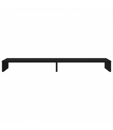vidaXL Monitor Stand Black Oak 100x27x10 cm Engineered Wood