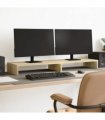 vidaXL Monitor Stand Sonoma Oak 100x27x10 cm Engineered Wood