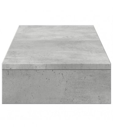 vidaXL Monitor Stand Concrete Grey 100x27x10 cm Engineered Wood