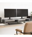 vidaXL Monitor Stand Grey Sonoma 100x27x10 cm Engineered Wood