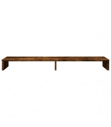 vidaXL Monitor Stand Smoked Oak 100x27x10 cm Engineered Wood