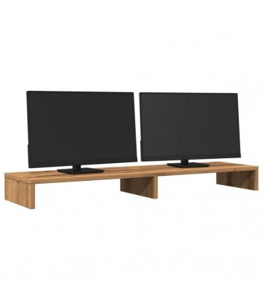 vidaXL Monitor Stand Artisian Oak 100x27x10 cm Engineered Wood — Colour: artisan oak
