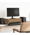 vidaXL Monitor Stand with Drawers Artisian Oak 50x27x15 cm Engineered Wood — Size: 50 x 27 x 15 cm