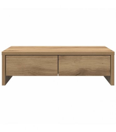 vidaXL Monitor Stand with Drawers Artisian Oak 50x27x15 cm Engineered Wood — Size: 50 x 27 x 15 cm