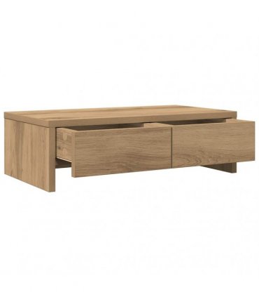 vidaXL Monitor Stand with Drawers Artisian Oak 50x27x15 cm Engineered Wood — Size: 50 x 27 x 15 cm
