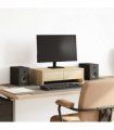 vidaXL Monitor Stand with Drawers Sonoma Oak 50x27x15 cm Engineered Wood — Size: 50 x 27 x 15 cm