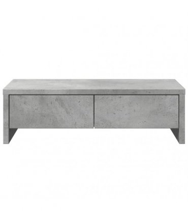 vidaXL Monitor Stand with Drawers Concrete Grey 50x27x15 cm Engineered Wood — Size: 50 x 27 x 15 cm