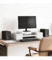 vidaXL Monitor Stand with Storage White 70x27x15 cm Engineered Wood — Size: 70 x 27 x 15 cm