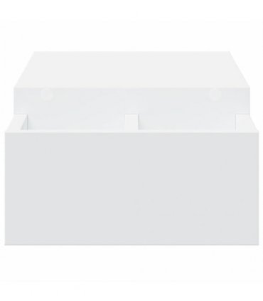 vidaXL Monitor Stand with Storage White 70x27x15 cm Engineered Wood — Size: 70 x 27 x 15 cm