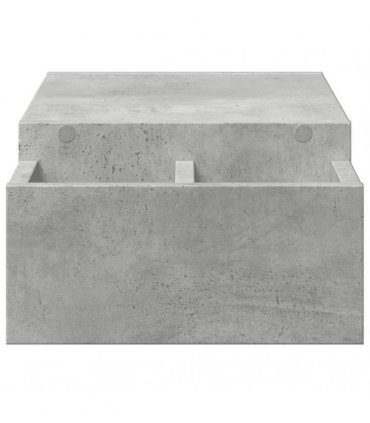 vidaXL Monitor Stand with Storage Concrete Grey 70x27x15 cm Engineered Wood — Size: 70 x 27 x 15 cm